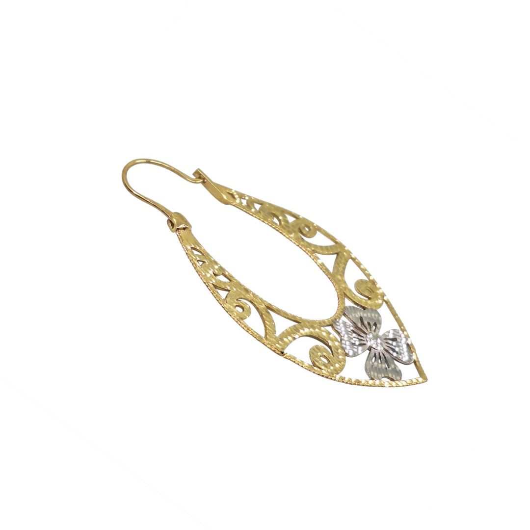 14ct Yellow & White Gold Spanish Style Earrings