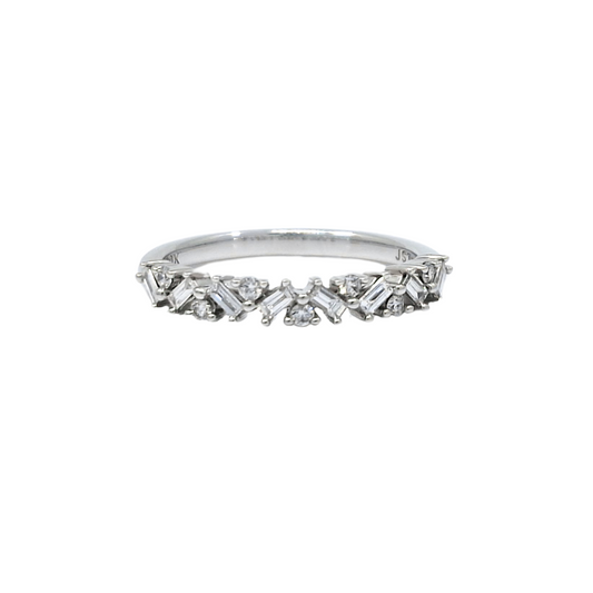 10ct White Gold Diamond Half Eternity Ring 0.25ct