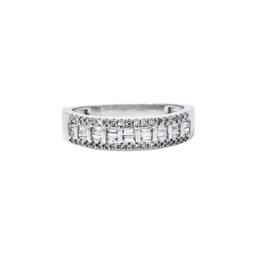10ct White Gold Diamond Fancy Band Ring 0.40ct