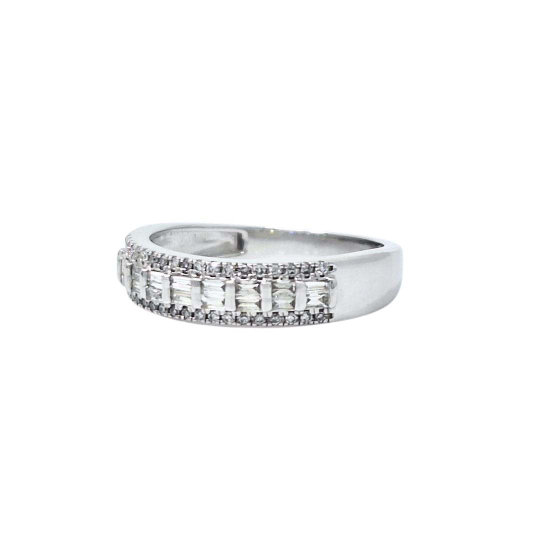 10ct White Gold Diamond Fancy Band Ring 0.40ct