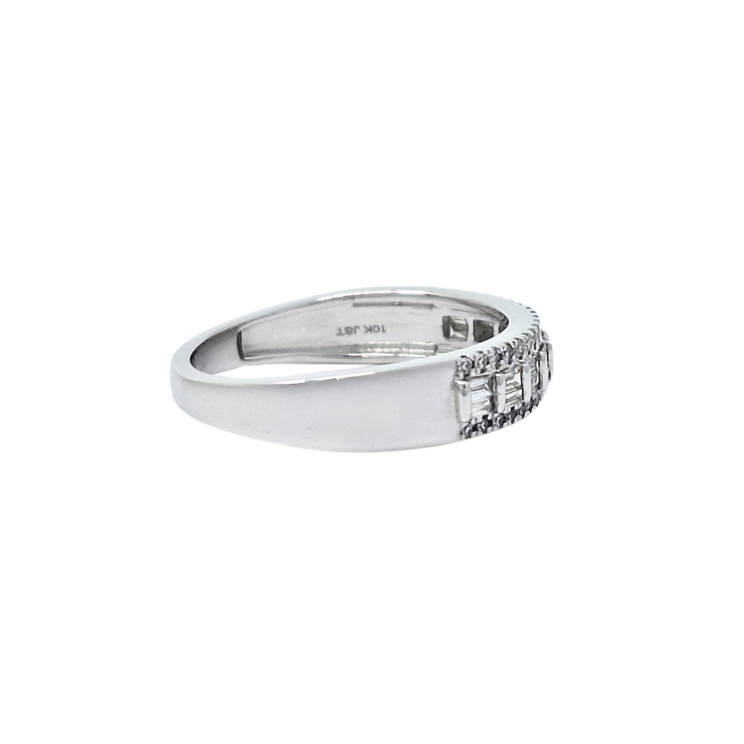 10ct White Gold Diamond Fancy Band Ring 0.40ct