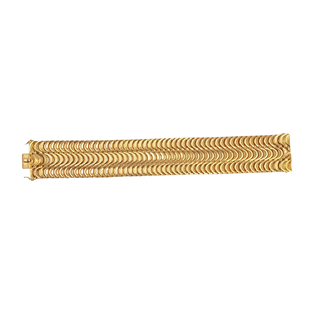 18ct Yellow Gold Fancy Bracelet 7.5"