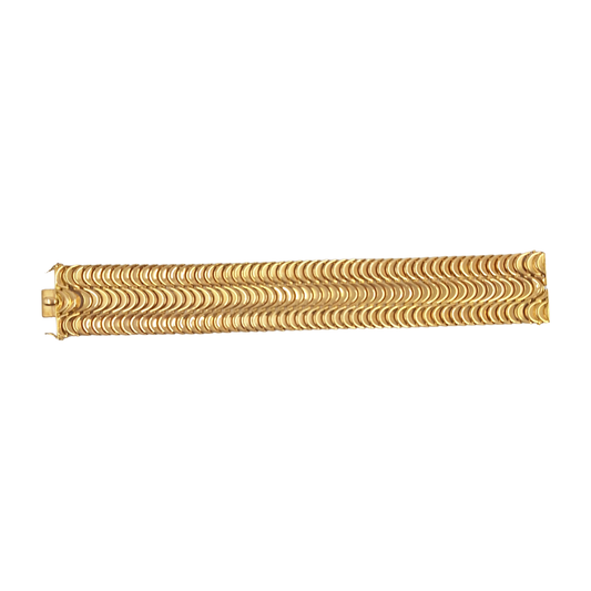 18ct Yellow Gold Fancy Bracelet 7.5"