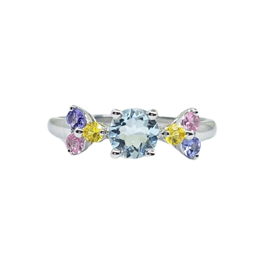 9ct White Gold Multi Stone Ring