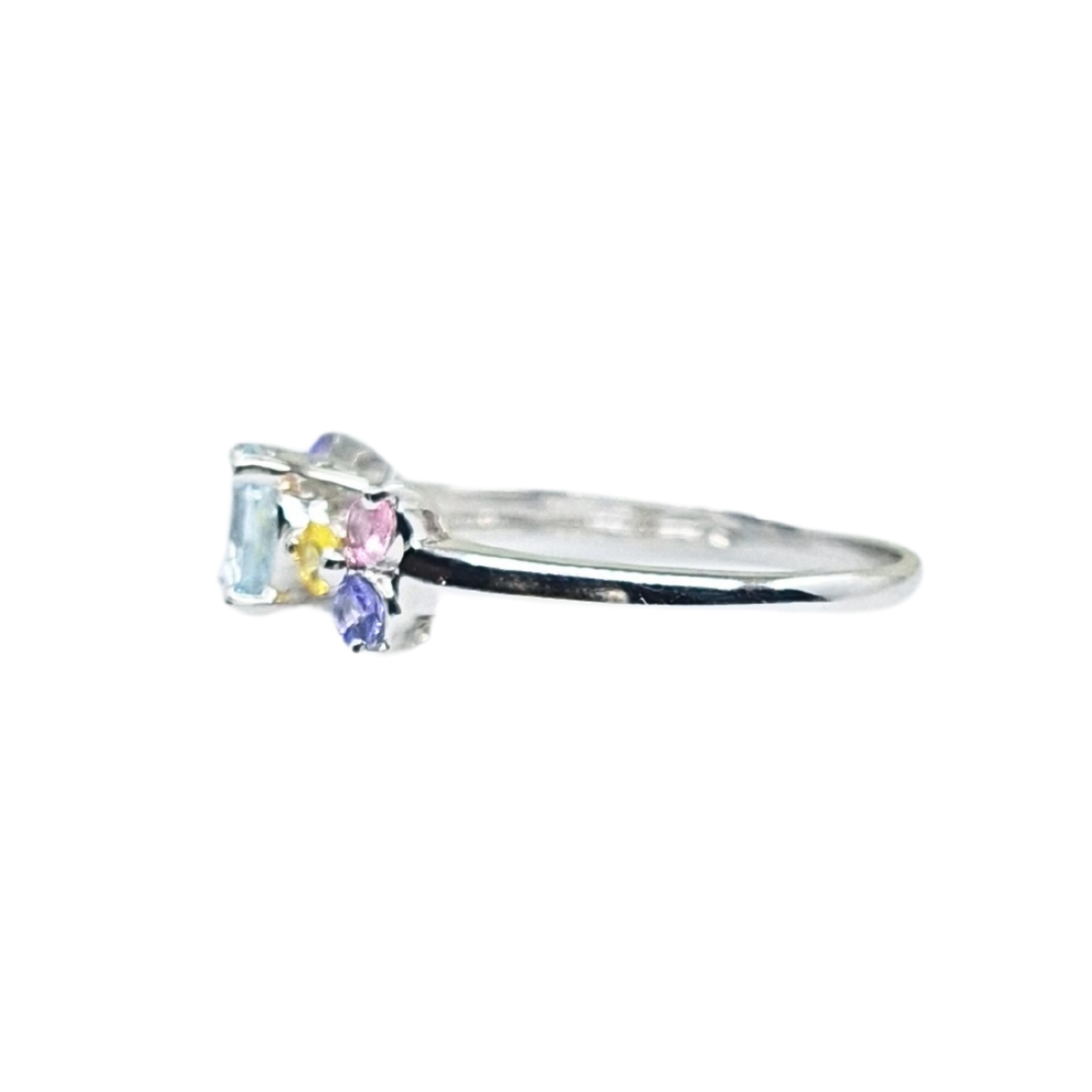 9ct White Gold Multi Stone Ring