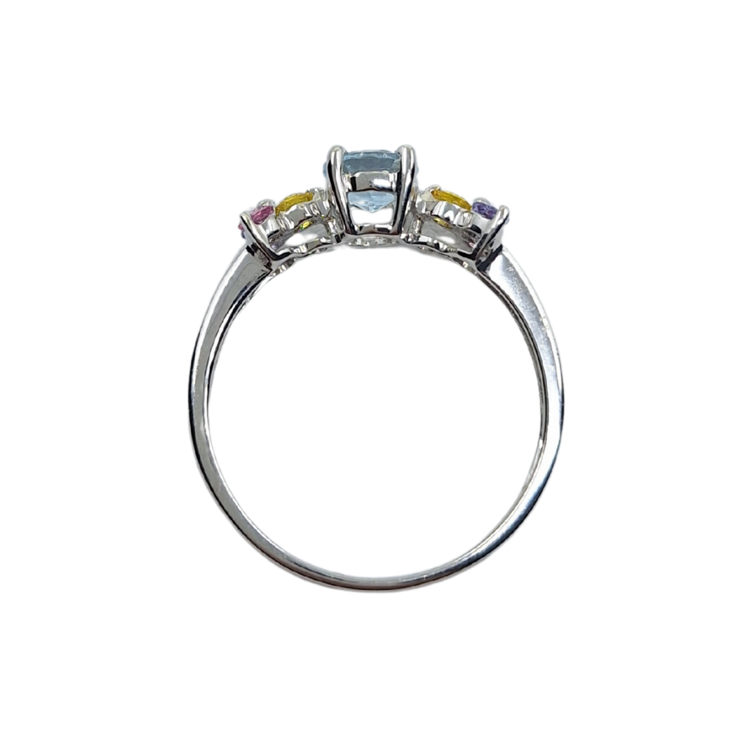 9ct White Gold Multi Stone Ring