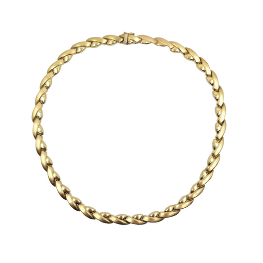 9ct Yellow Gold Fancy Collar Necklace 18"