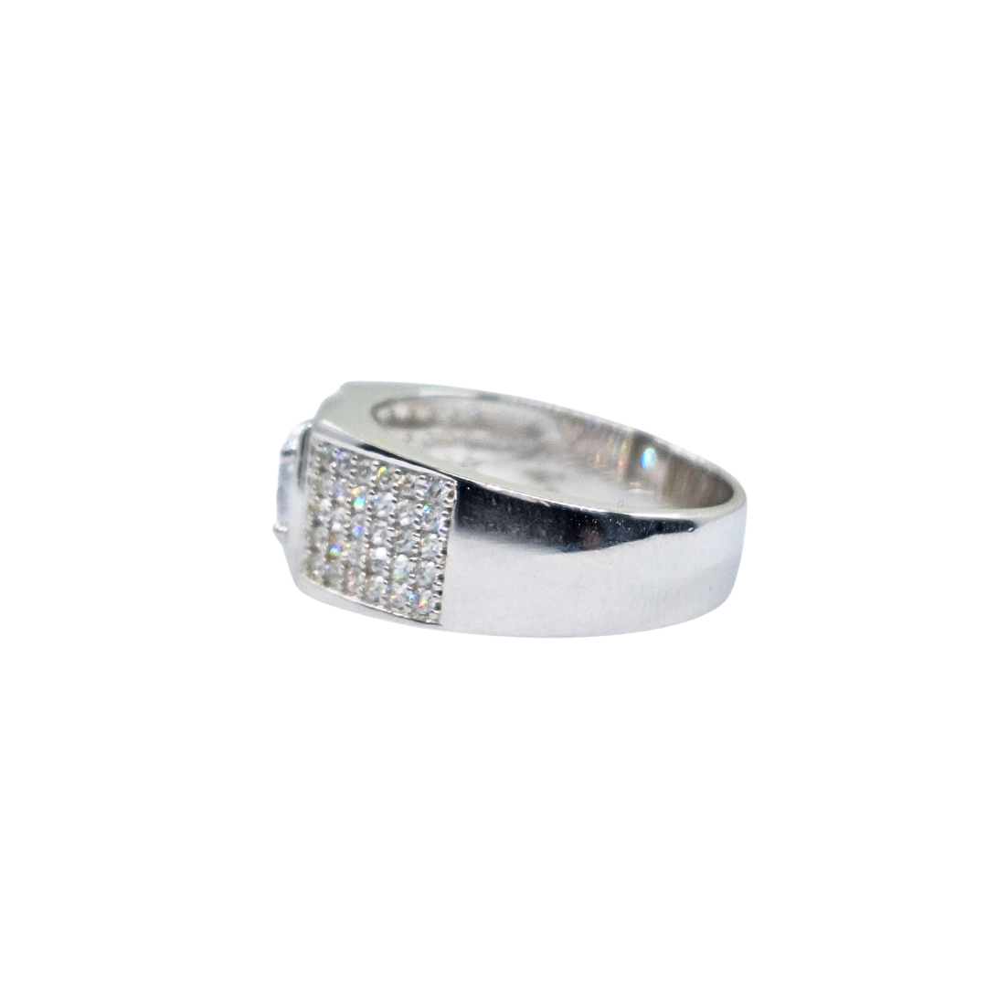 Silver Cubic Zirconia Signet Ring