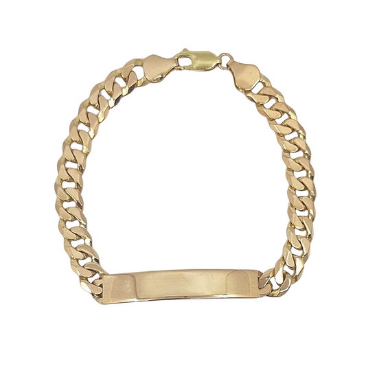 9ct Yellow Gold Identity Curb Bracelet 8.5"