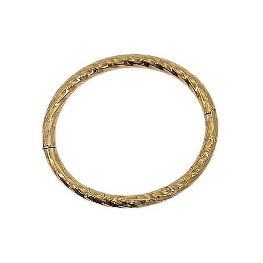 9ct Yellow Gold Expanding Hinged Bangle