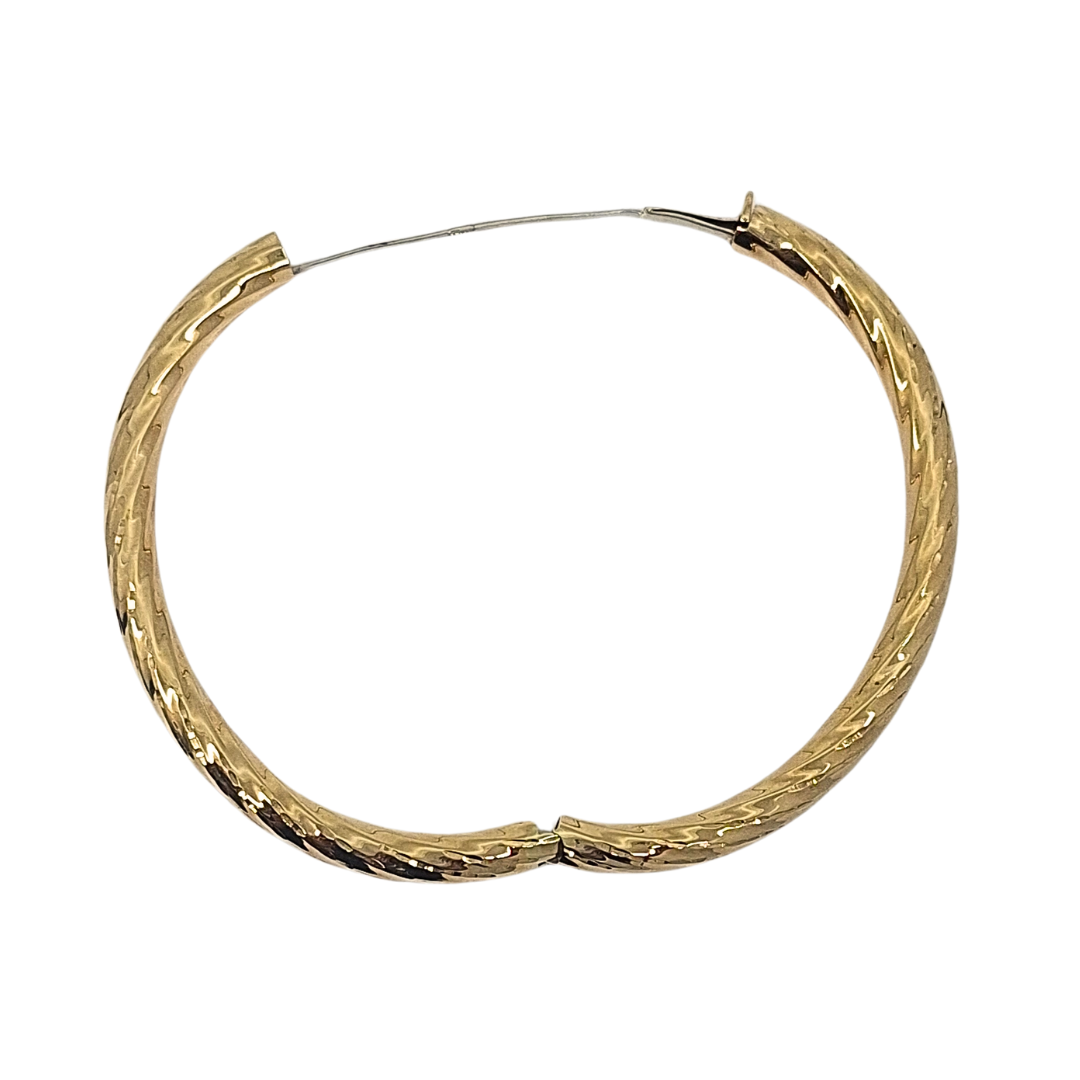9ct Yellow Gold Expanding Hinged Bangle