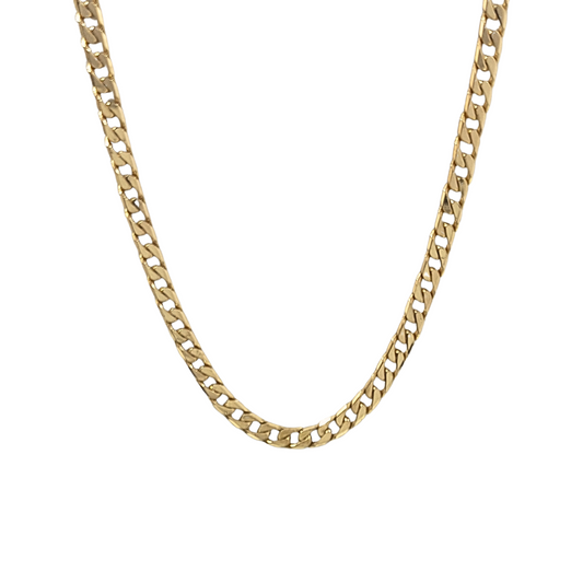 9ct Yellow Gold Curb Chain 18"