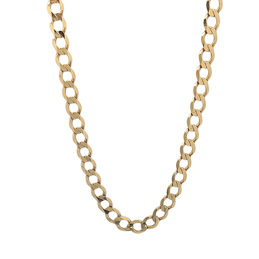 9ct Yellow Gold Curb Chain 20"