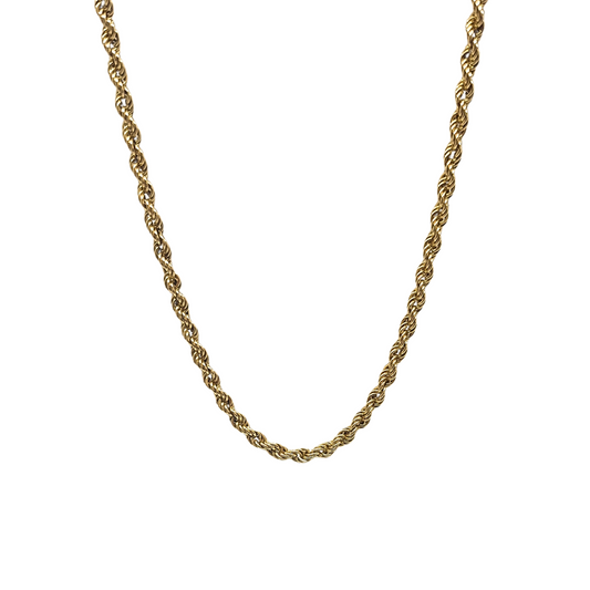 9ct Yellow Gold Rope Chain 18"