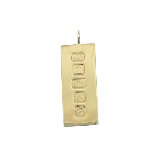 9ct Yellow Gold Ingot Pendant