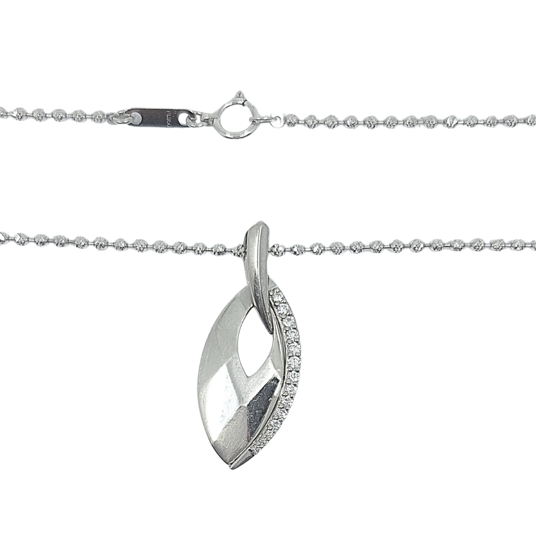 Platinum Diamond Pendant & Earring Set