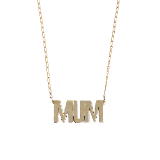 9ct Yellow Gold MUM Pendant 16"