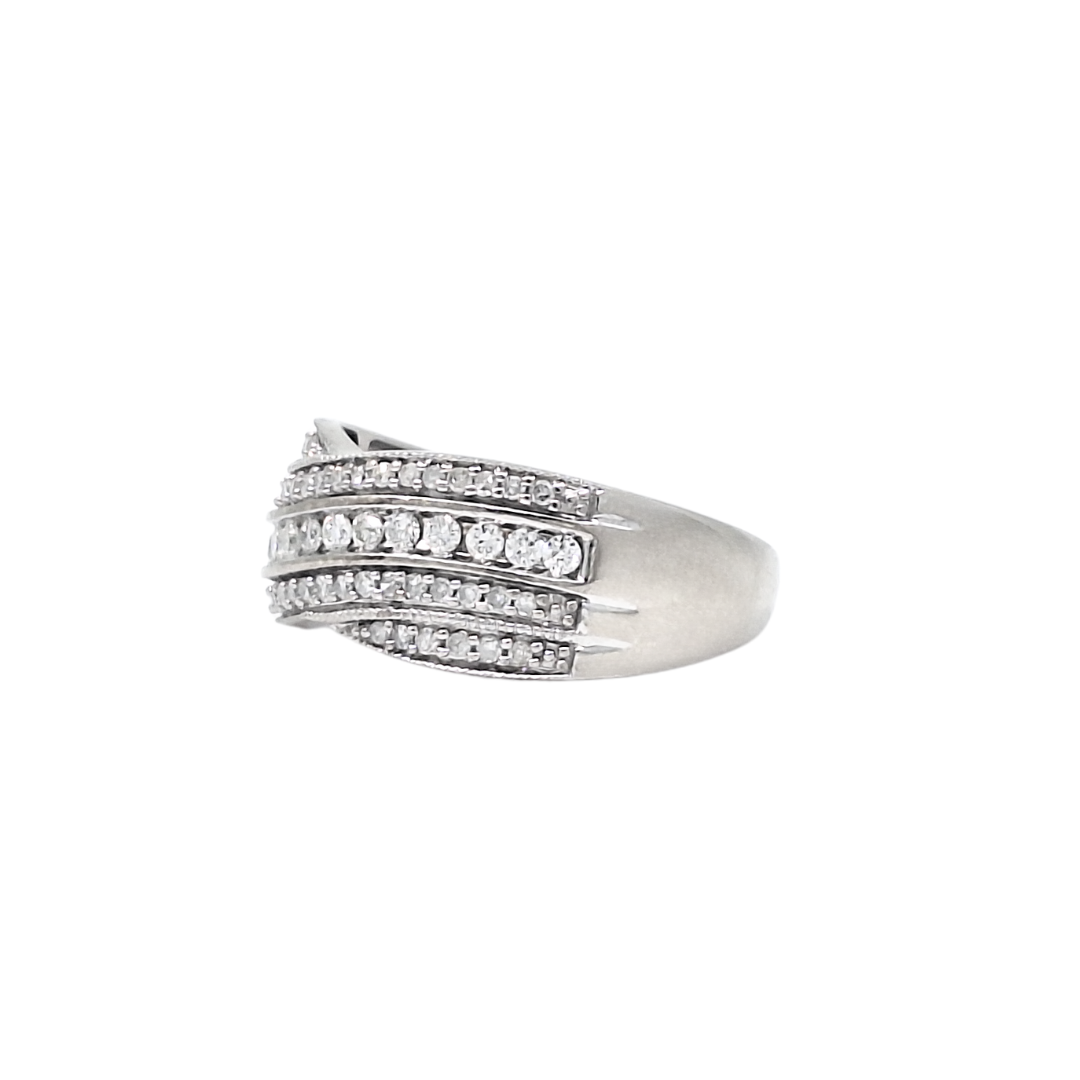 18ct White Gold Diamond Fancy Band Ring 0.50ct