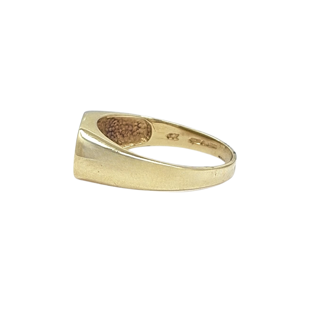 9ct Yellow Gold CZ Set Signet Ring