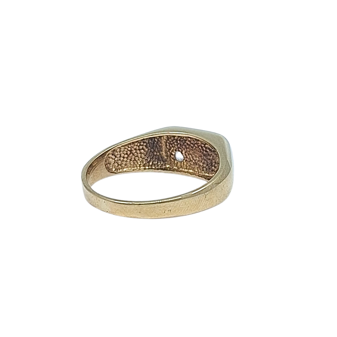 9ct Yellow Gold CZ Set Signet Ring