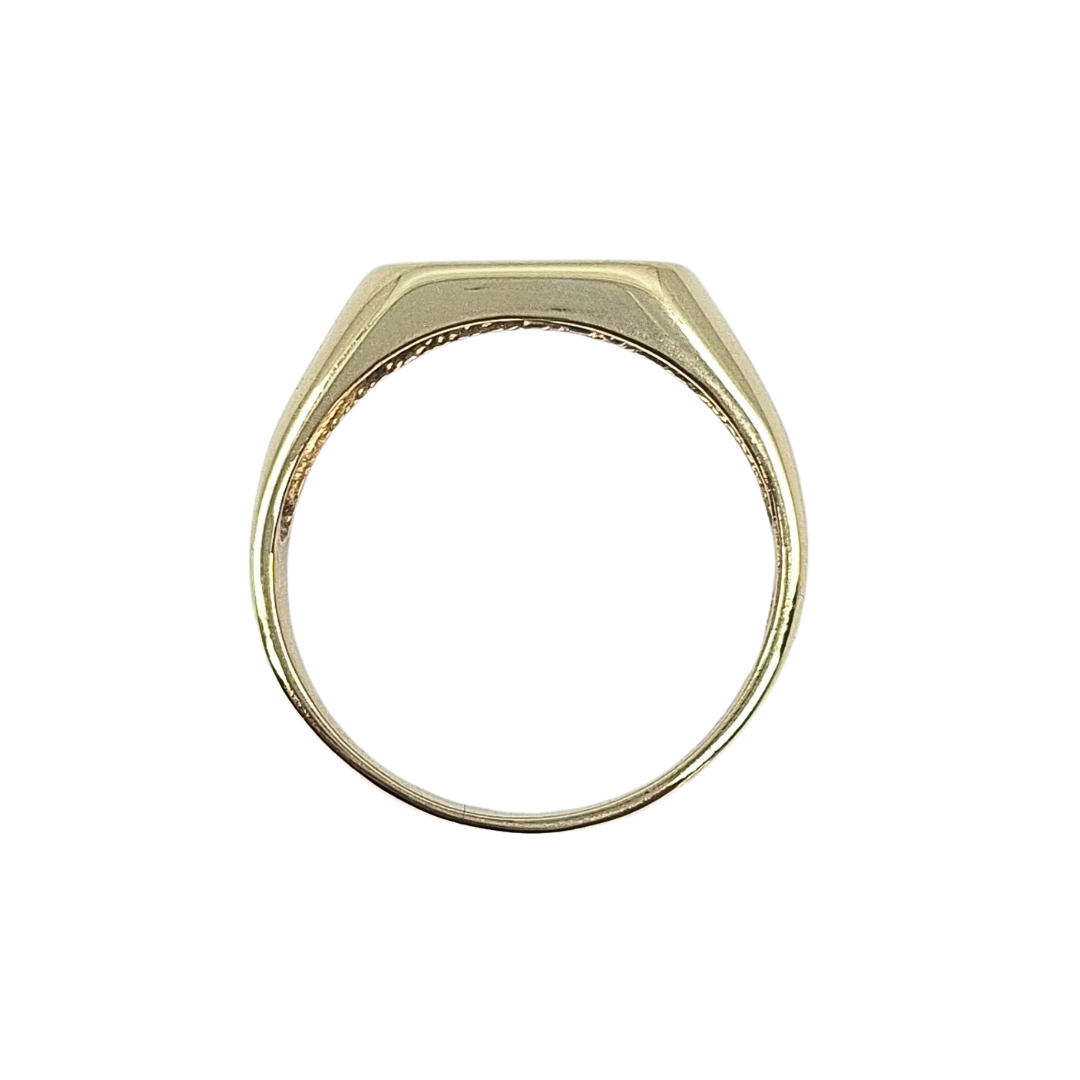 9ct Yellow Gold CZ Set Signet Ring