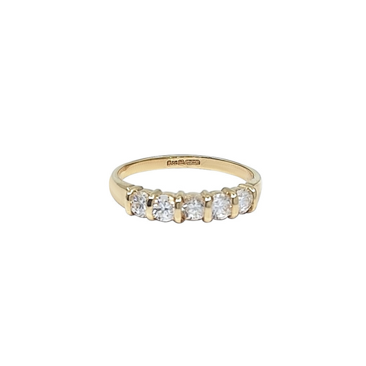 9ct Yellow Gold CZ Eternity Ring