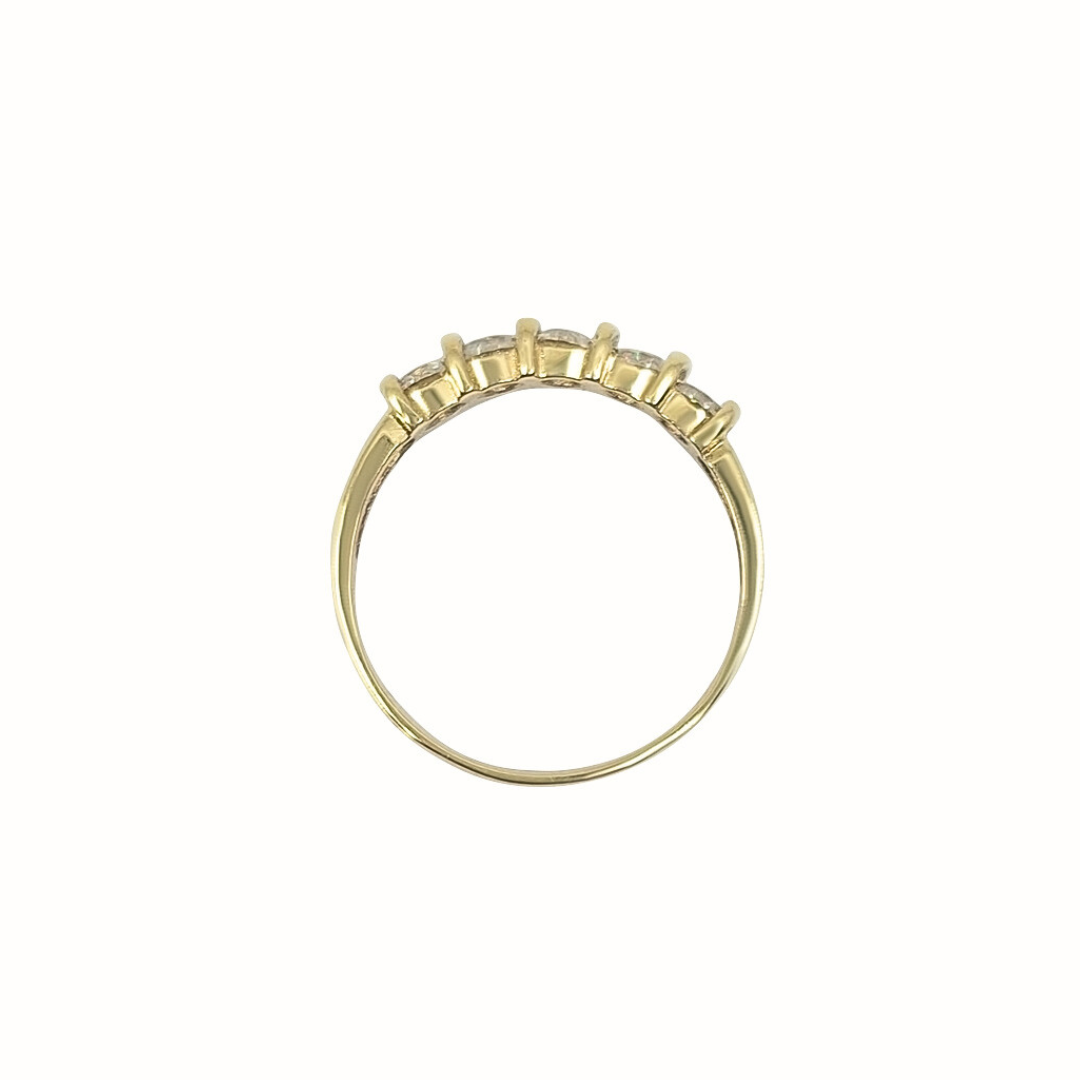 9ct Yellow Gold CZ Eternity Ring