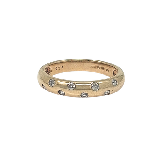 9ct Yellow Gold Diamond Wedding Band 0.25ct