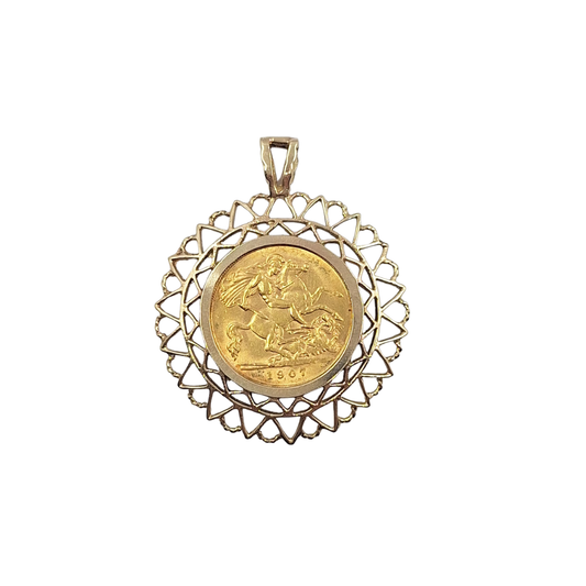 Half Sovereign 1907 Pendant & Mount