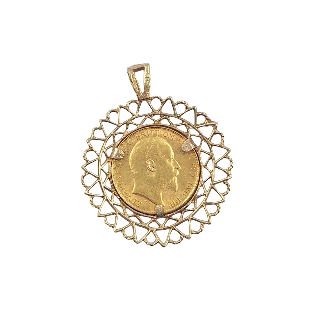 Half Sovereign 1907 Pendant & Mount