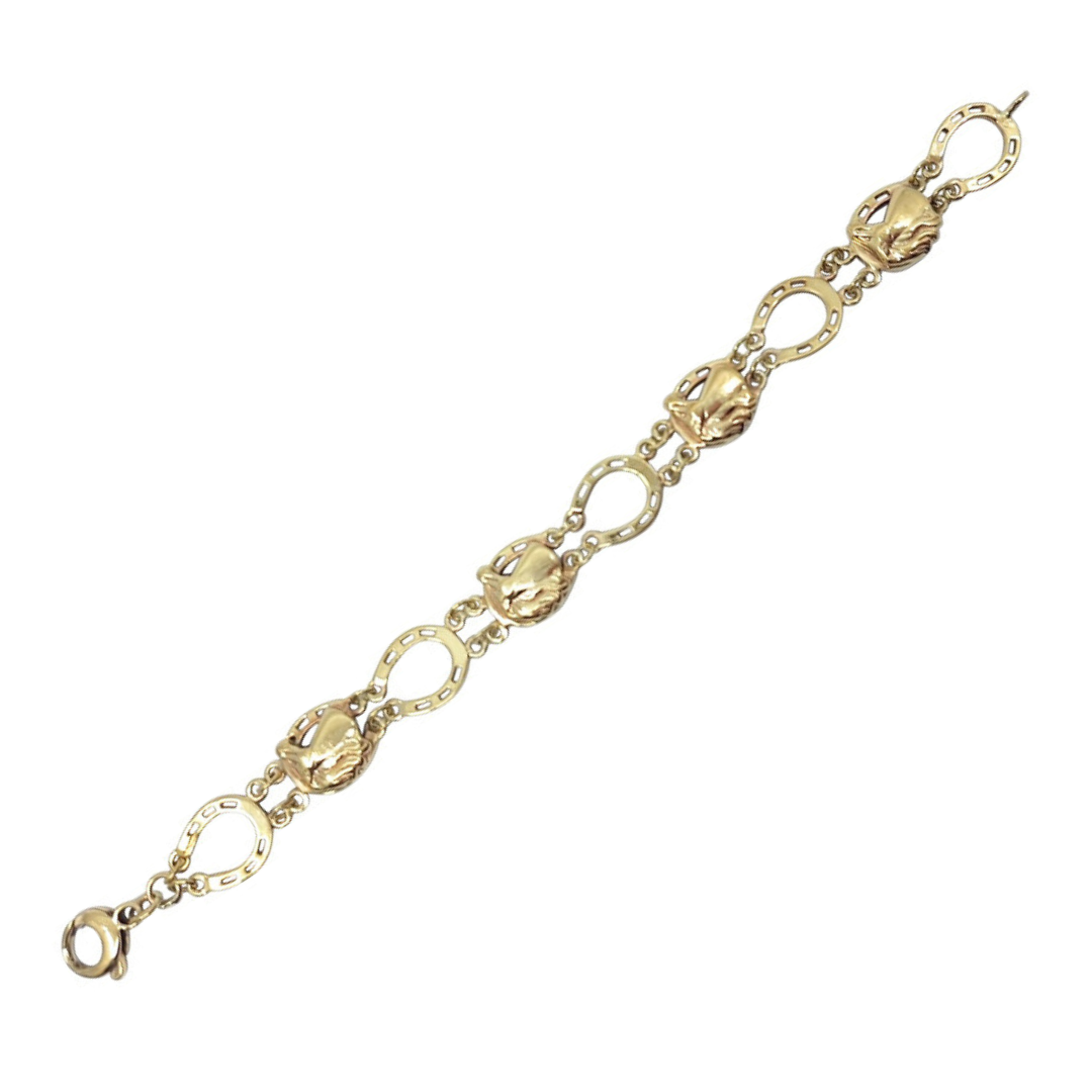 9ct Yellow Gold Horseshoe Bracelet