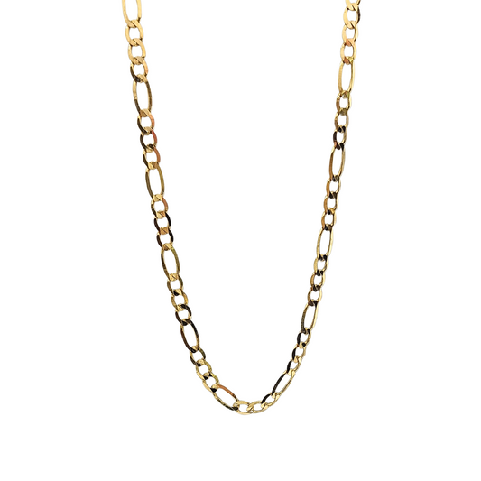 9ct Yellow Gold Figaro Chain 24"