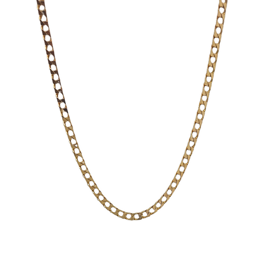 9ct Yellow Gold Curb Chain 18"