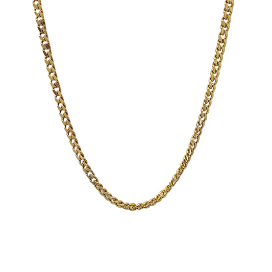 9ct Yellow Gold Curb Chain 18"