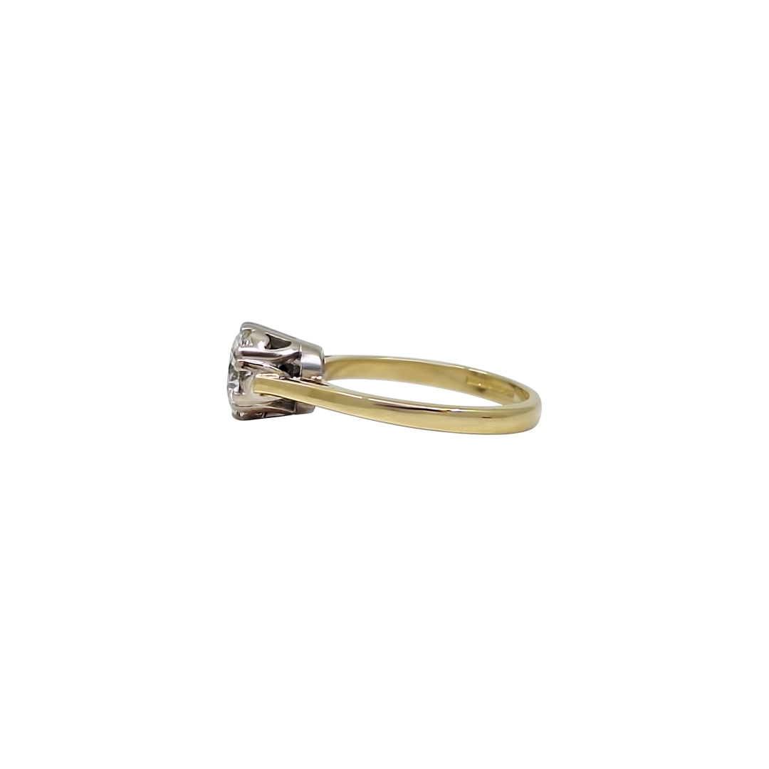 18ct Yellow Gold Diamond Solitaire Ring 1.10ct