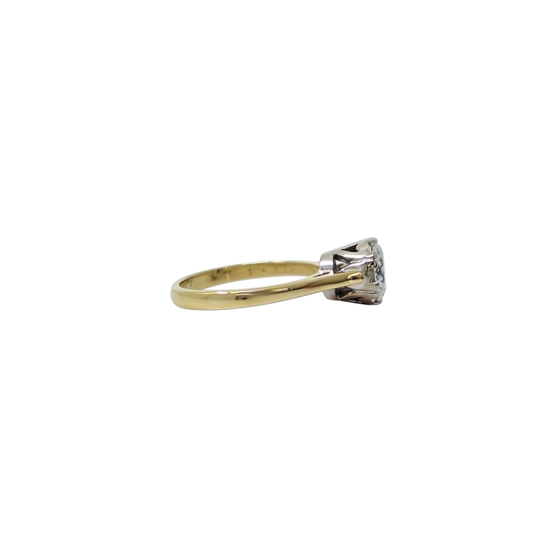 18ct Yellow Gold Diamond Solitaire Ring 1.10ct