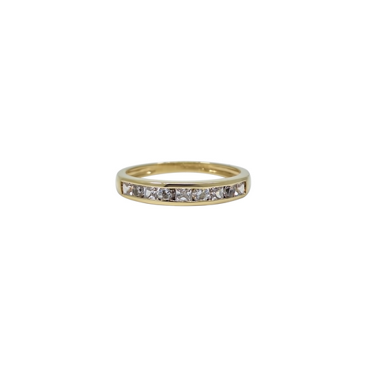 9ct Yellow Gold CZ Eternity Ring