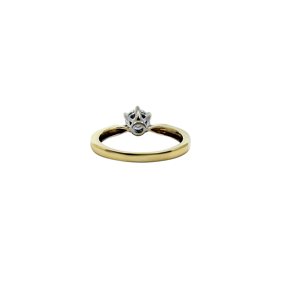 9ct Yellow Gold Diamond Solitaire Ring 0.25ct