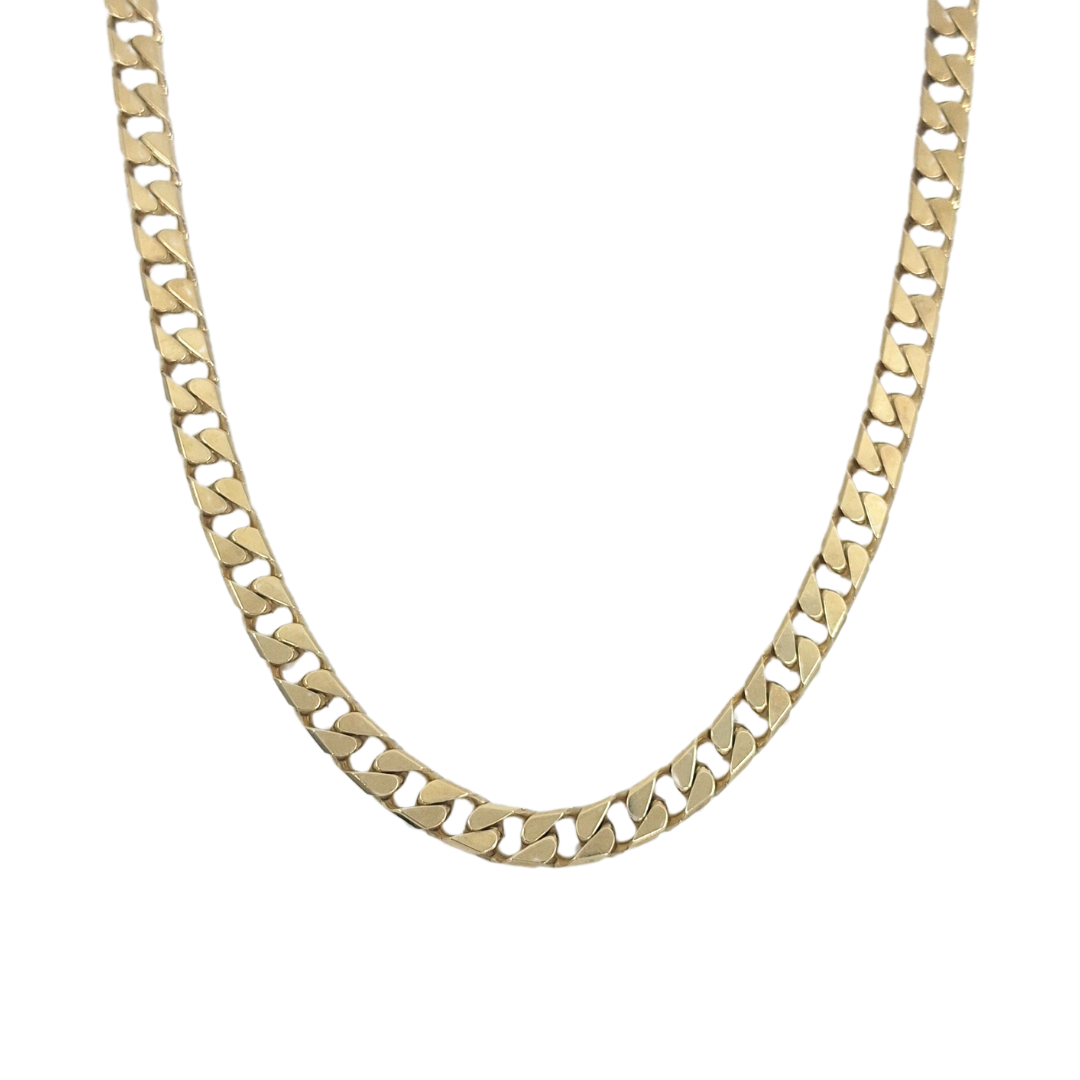 9ct Yellow Gold Curb Chain 25"