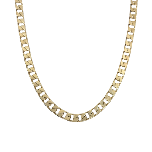 9ct Yellow Gold Curb Chain 25"
