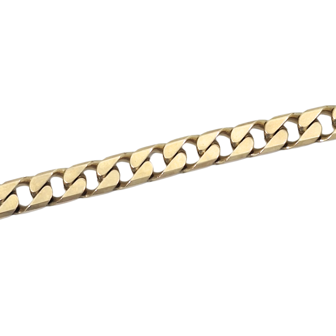 9ct Yellow Gold Curb Chain 25"