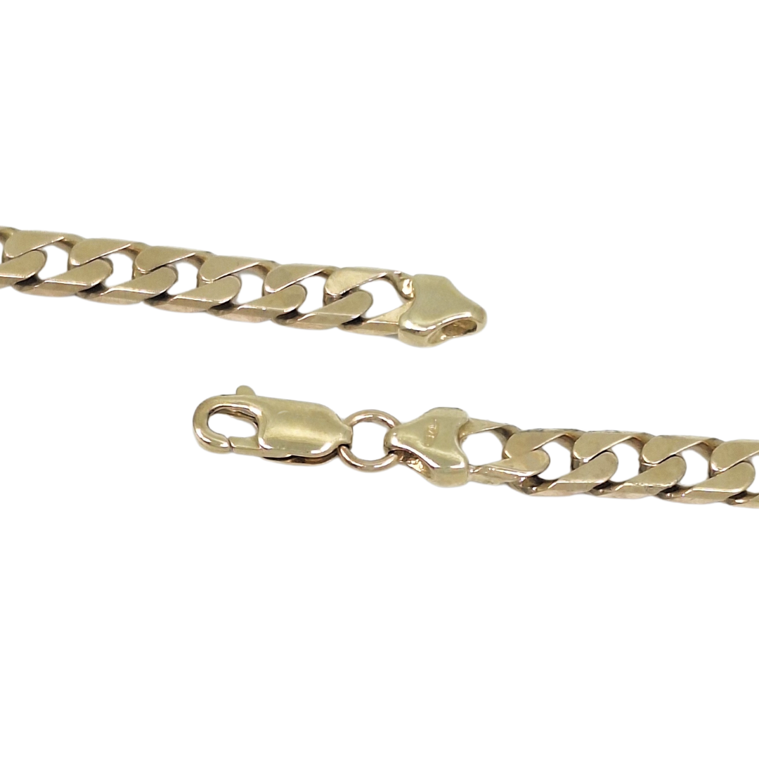 9ct Yellow Gold Curb Chain 25"