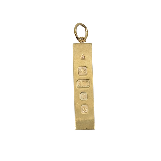9ct Yellow Gold Ingot Pendant