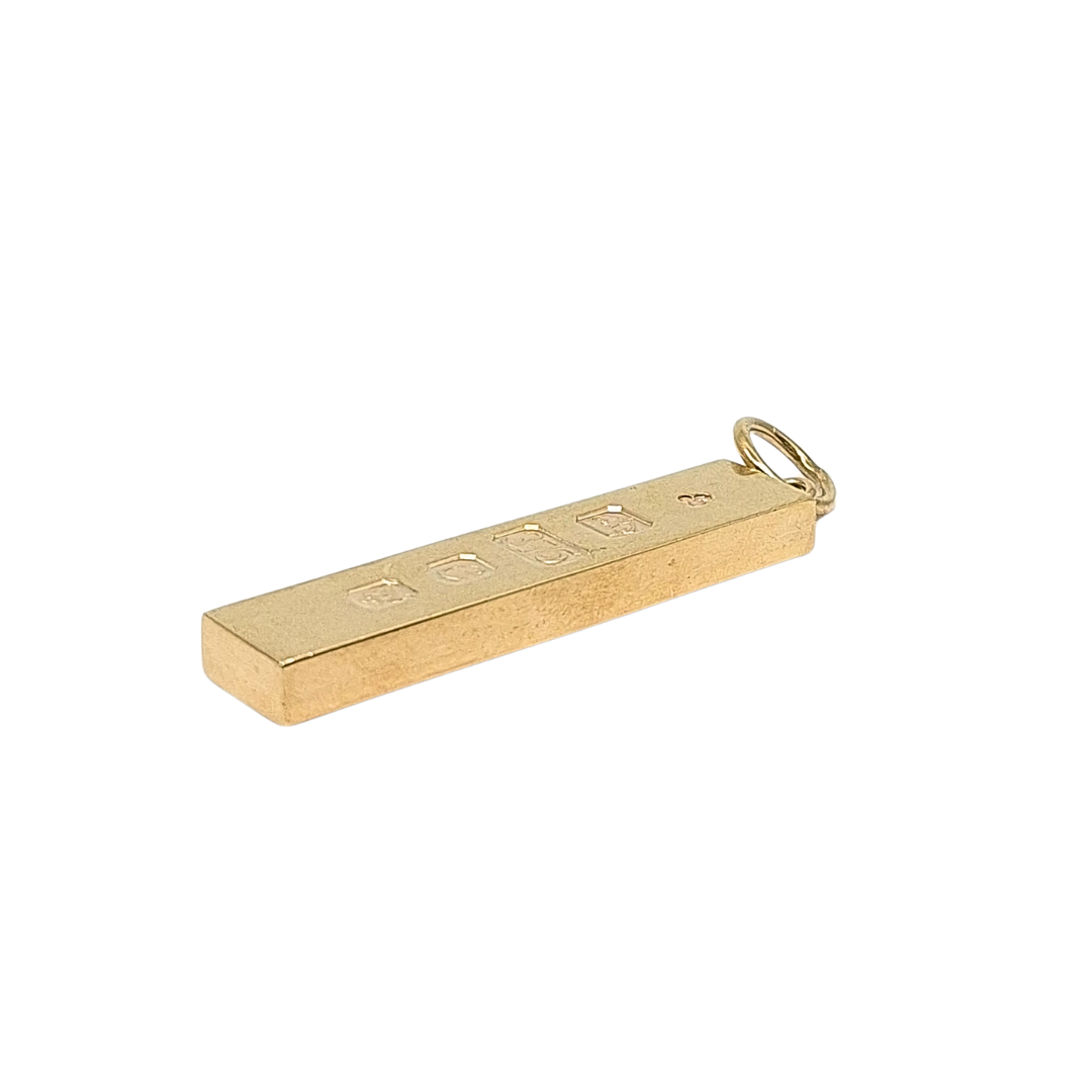 9ct Yellow Gold Ingot Pendant