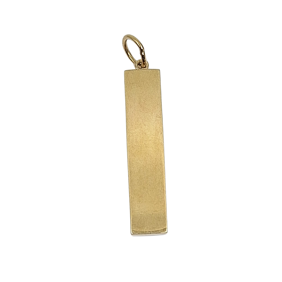 9ct Yellow Gold Ingot Pendant