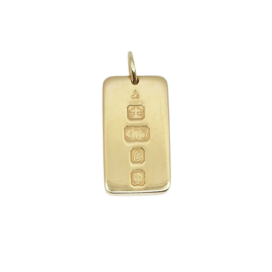9ct Yellow Gold Ingot Pendant