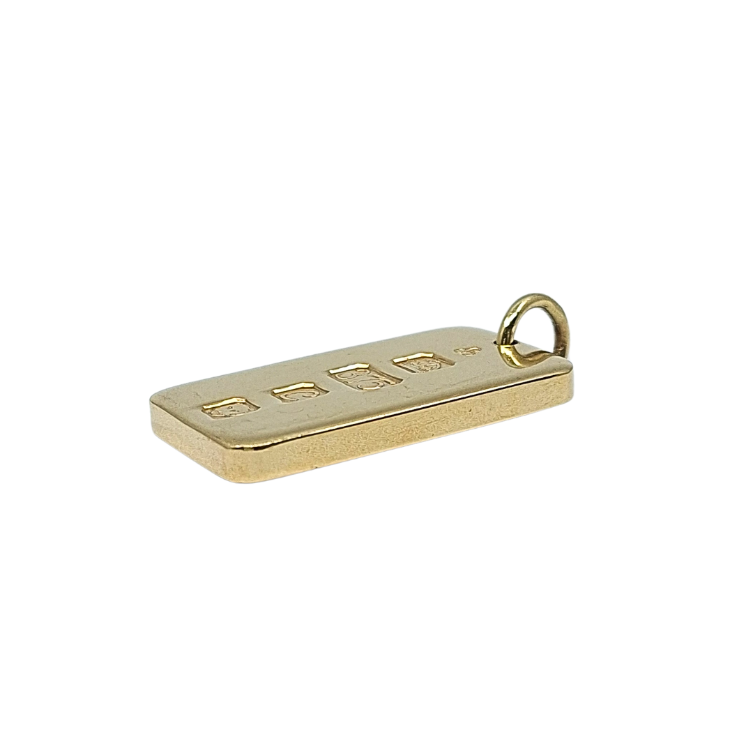 9ct Yellow Gold Ingot Pendant