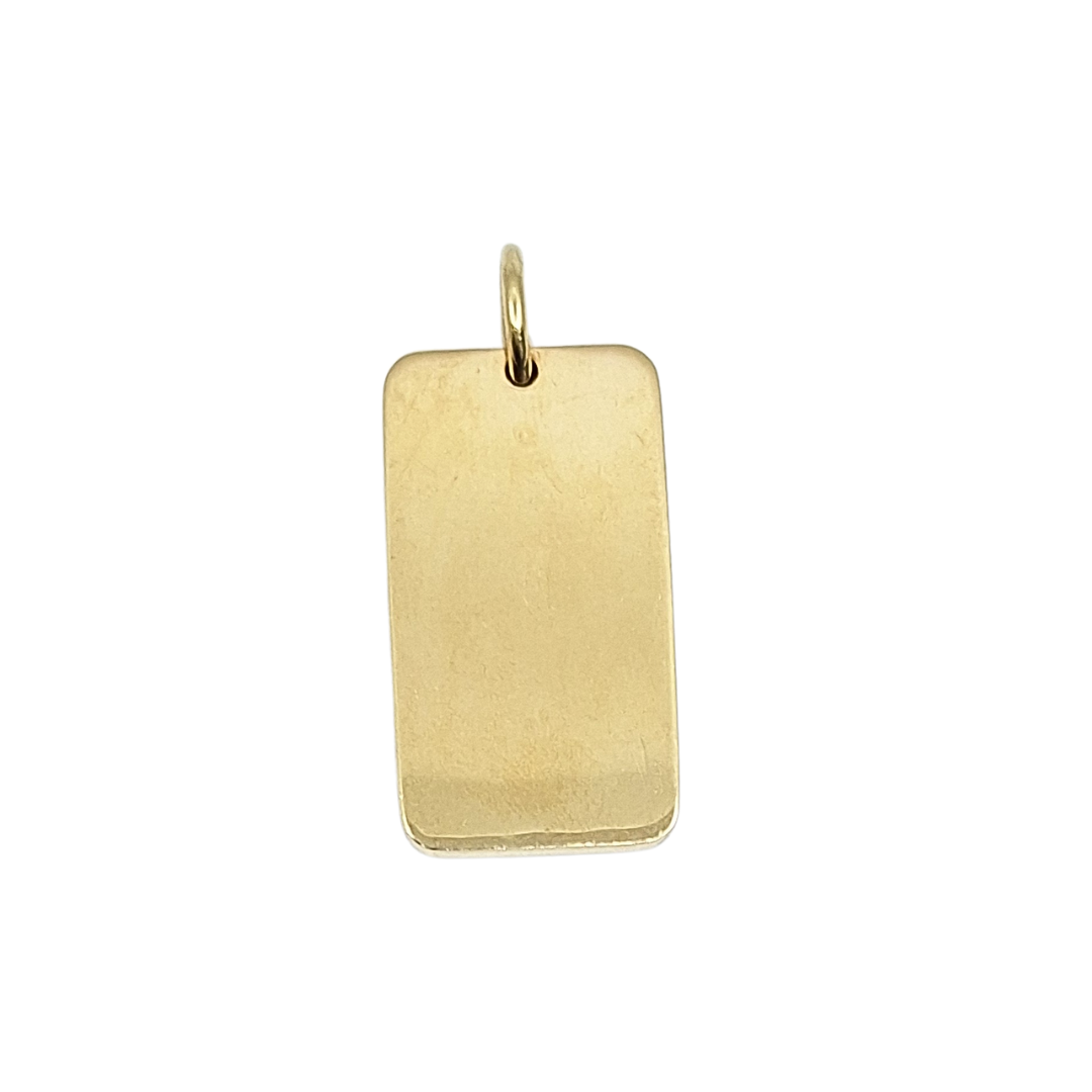 9ct Yellow Gold Ingot Pendant