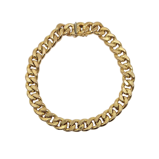 9ct Yellow Gold Curb Bracelet 8.5"