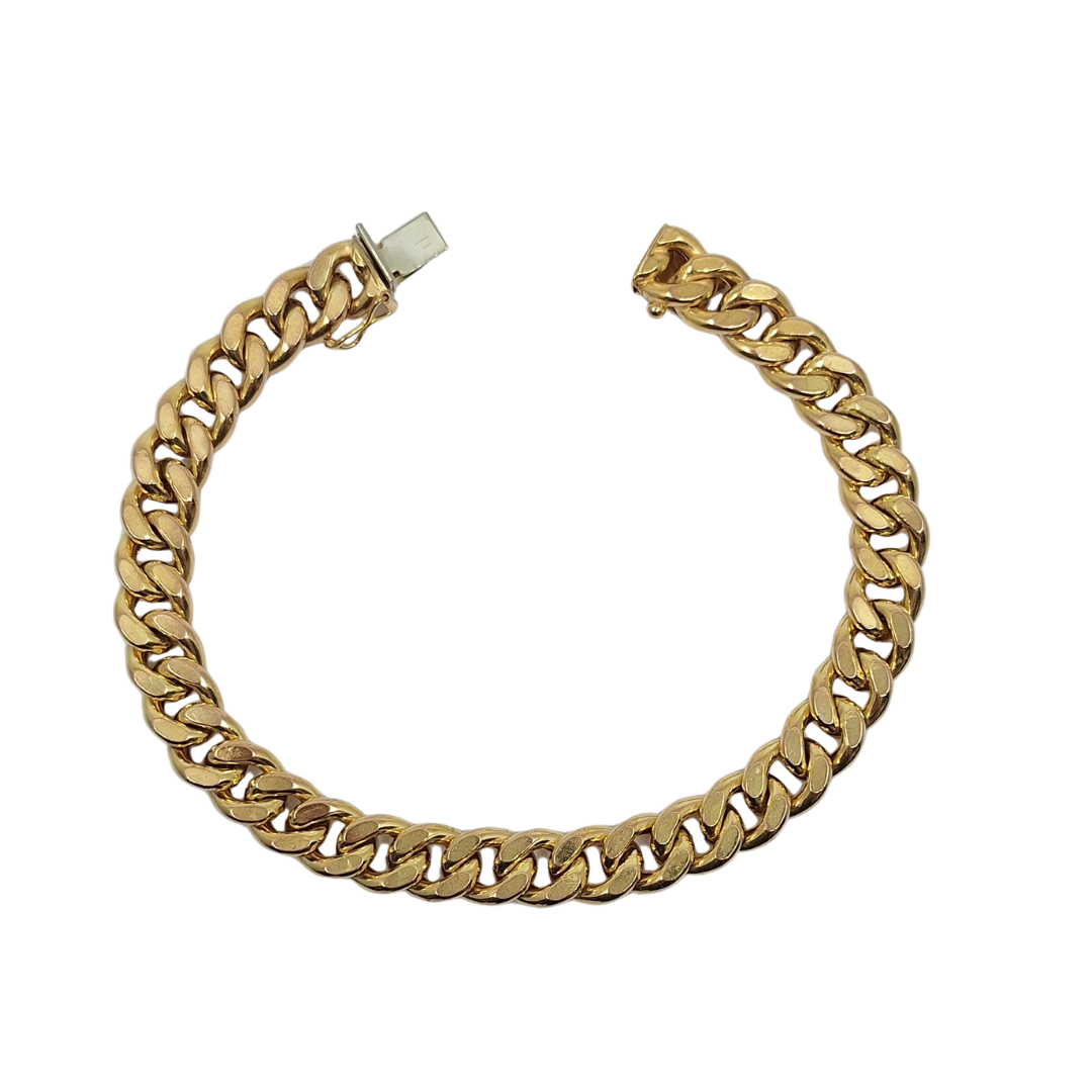 9ct Yellow Gold Curb Bracelet 8.5"